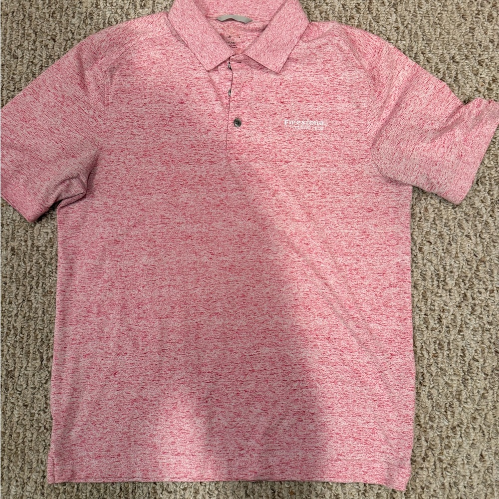Firestone Country Club Cutter & Buck Pink Heather Polo Shirt Classic